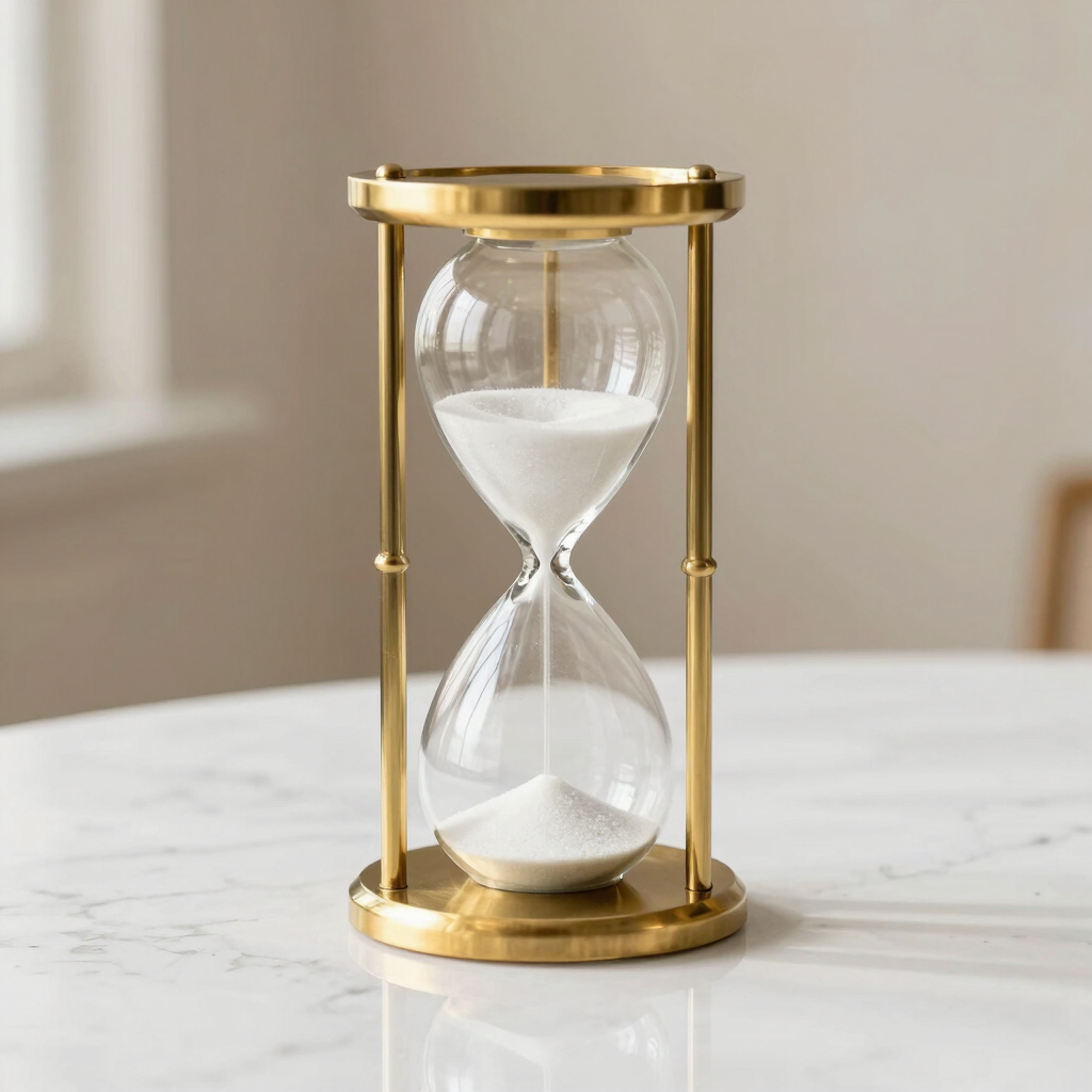 Brushed Gold Hourglass Object