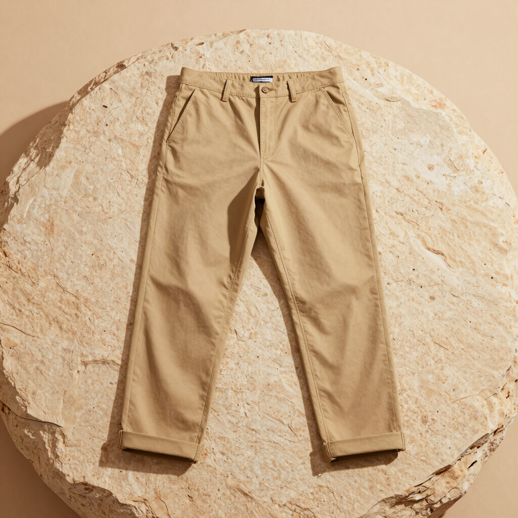 Relaxed Fit Khaki Chinos