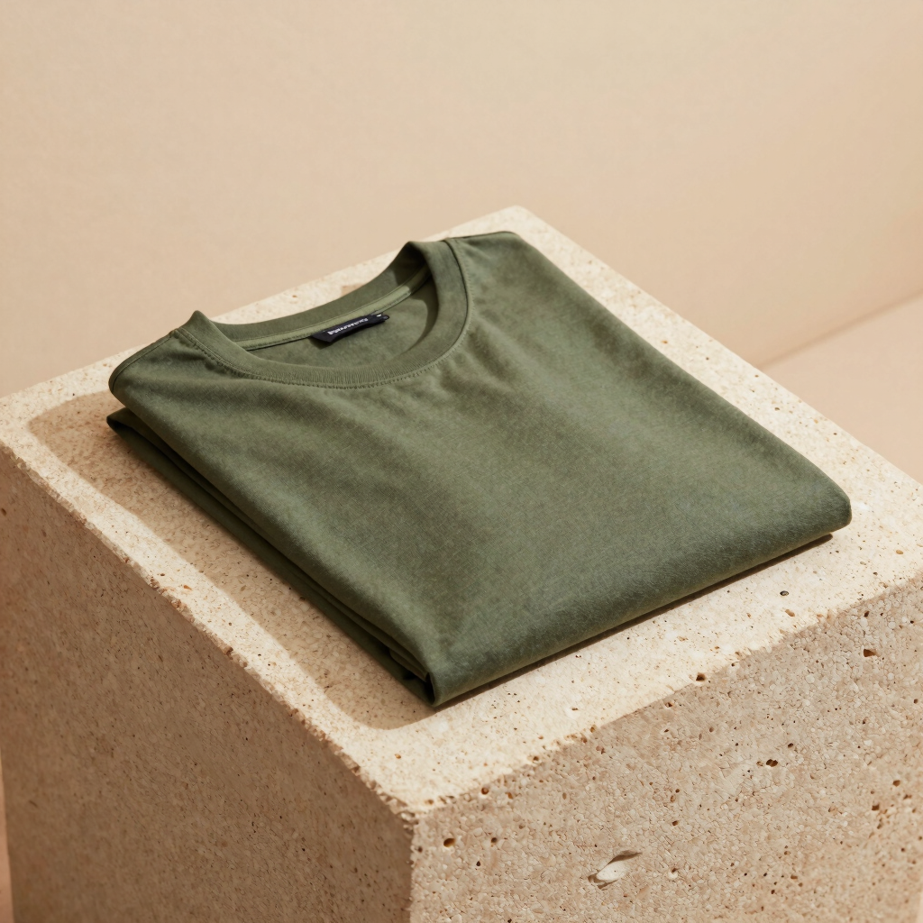 Classic Olive Crewneck T-Shirt