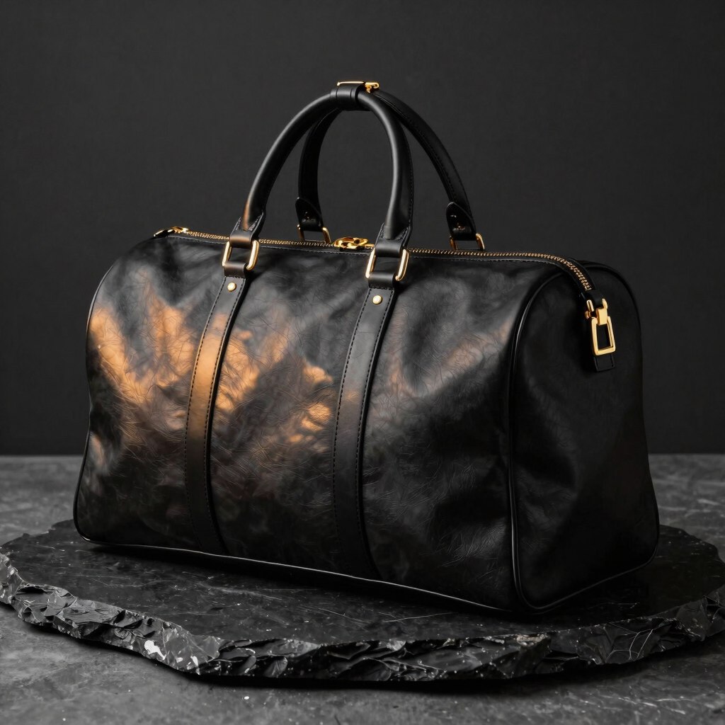 The Obsidian Leather Duffle
