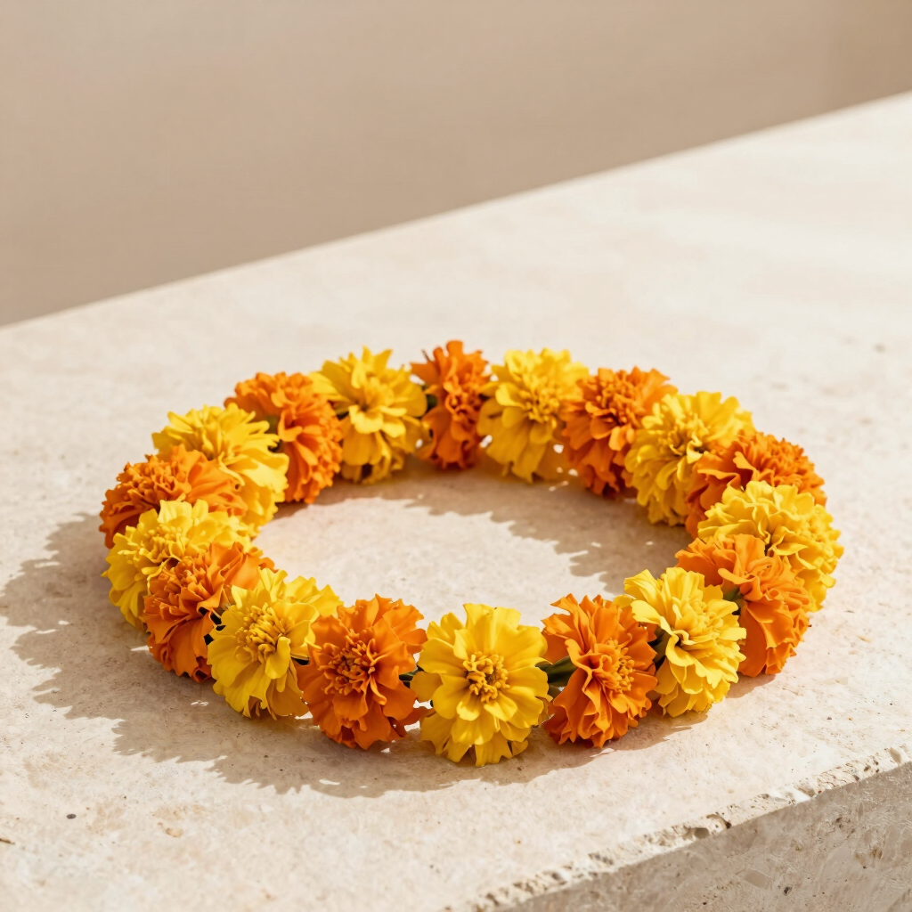 Fresh Farm Marigold Garland