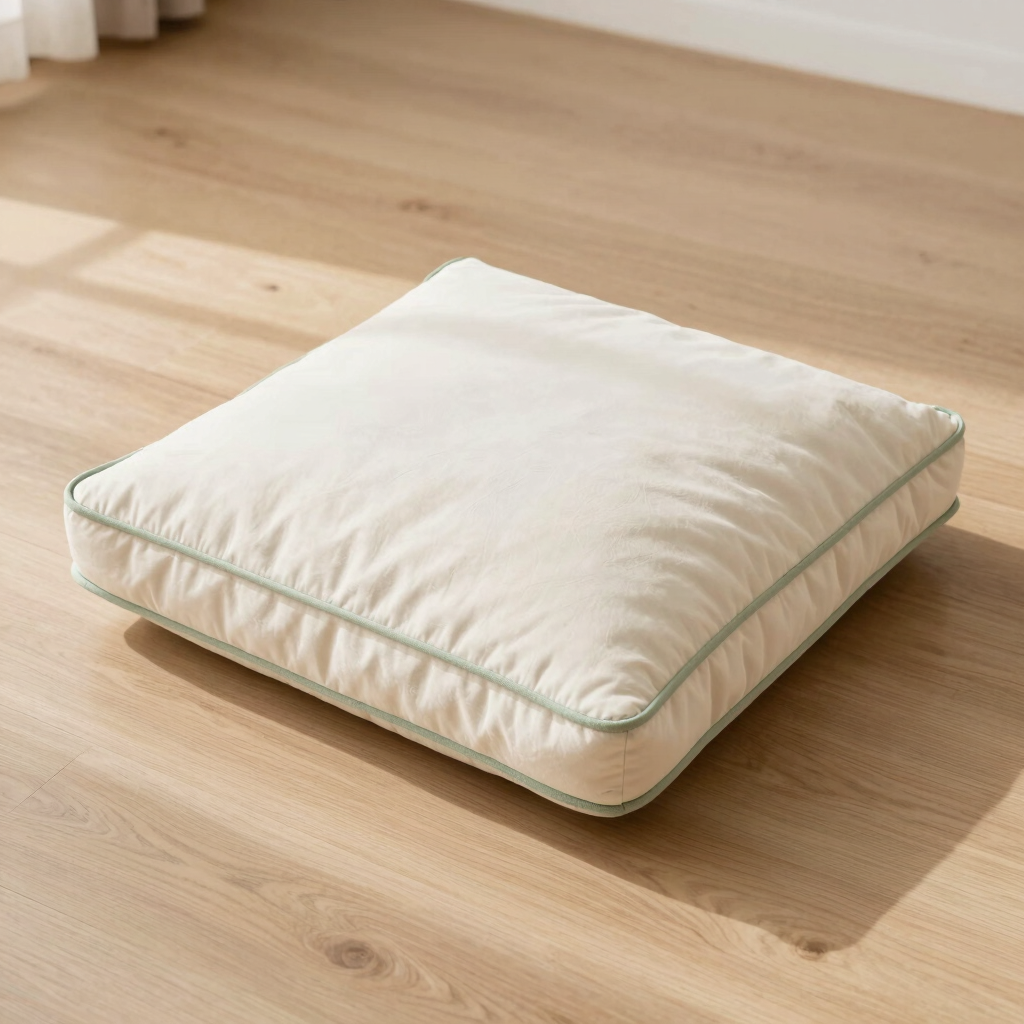 Bouclé Grid Floor Cushion