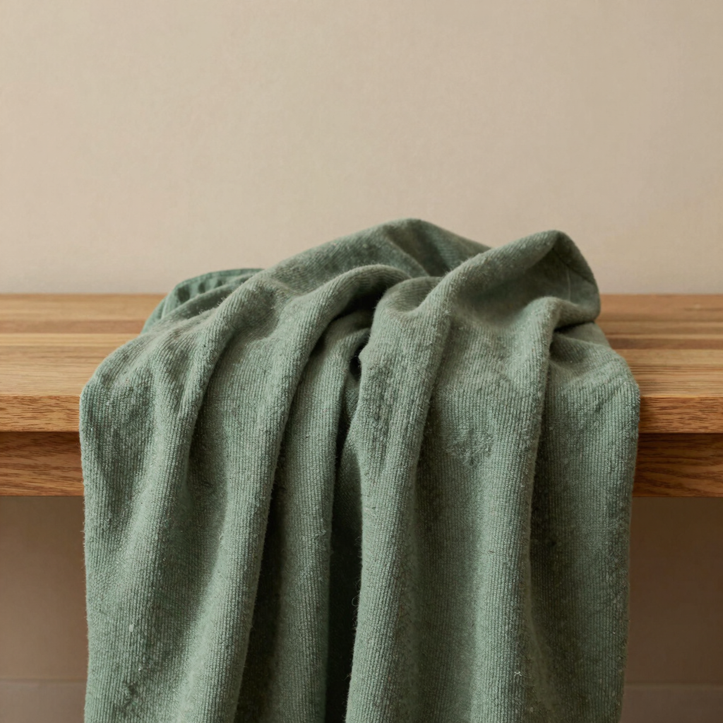 Sage Slub Cotton Throw Blanket