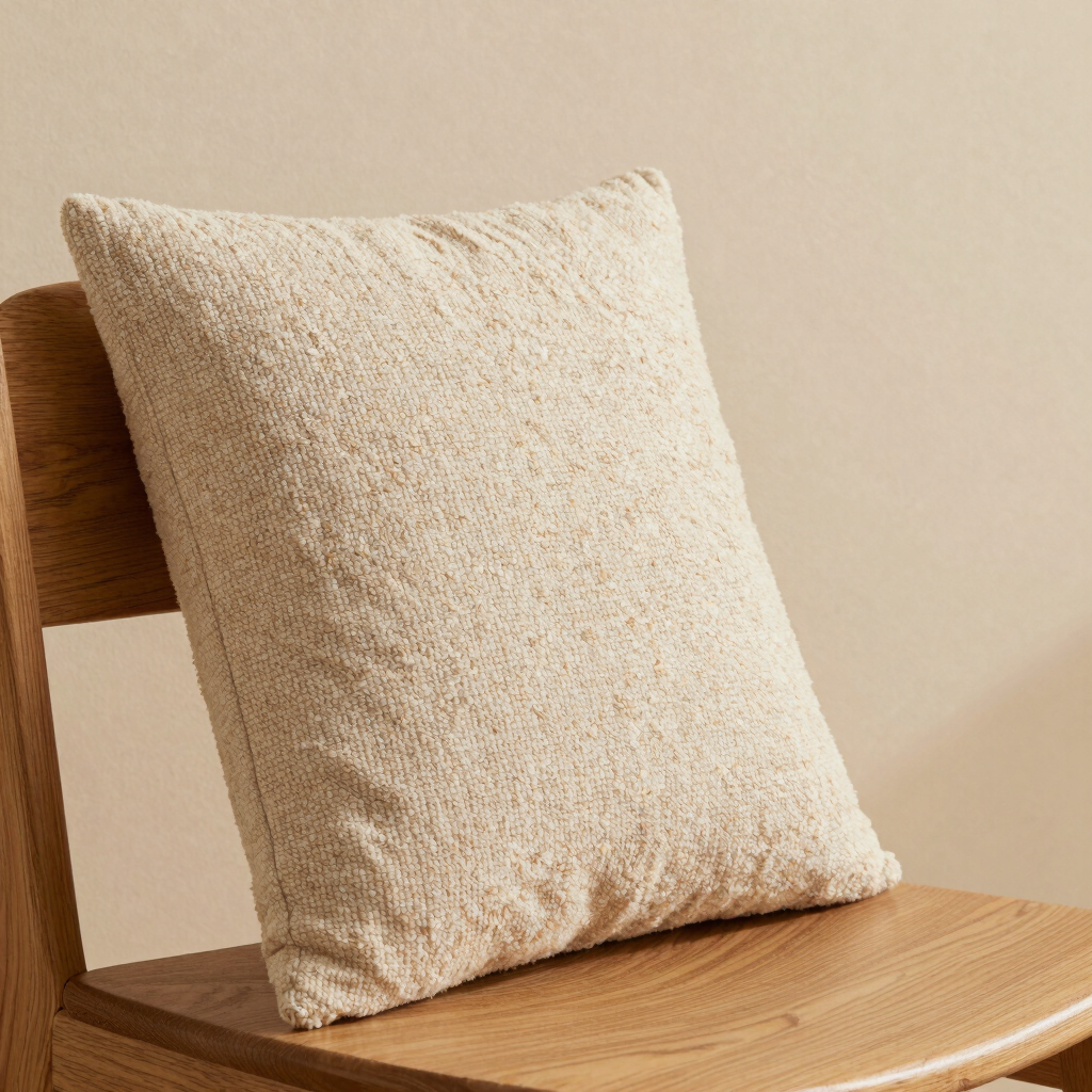 Oatmeal Bouclé Lumbar Pillow