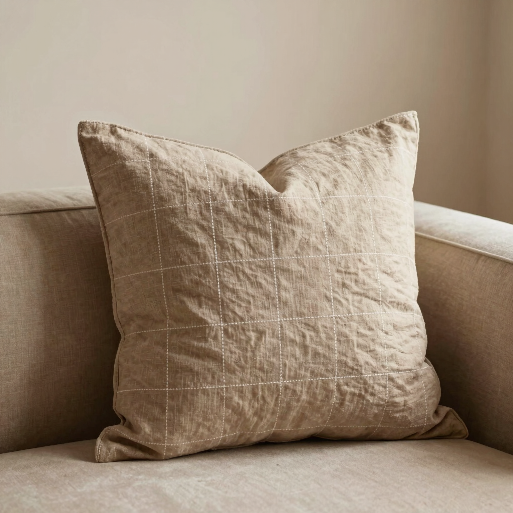 Clay Grid Stitch Pillow Cover