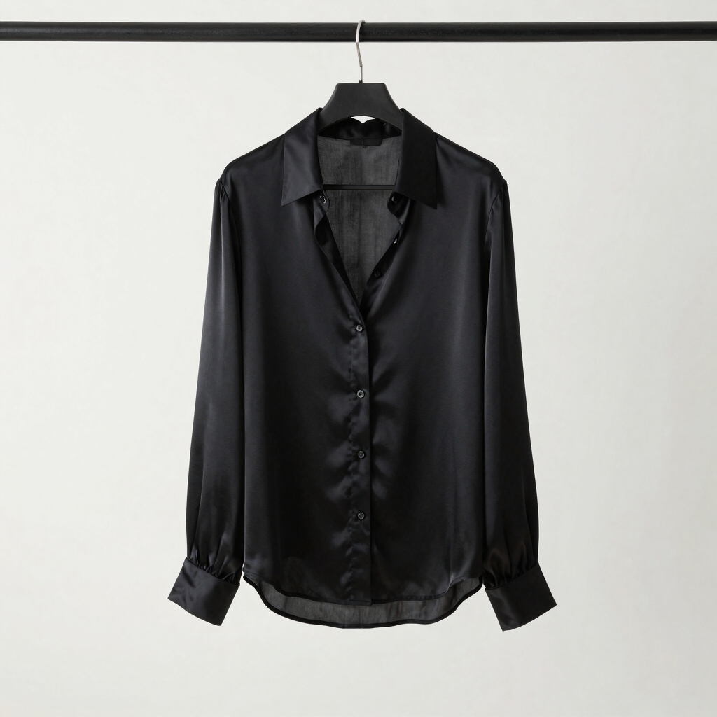 Classic Silk Button-Up Shirt