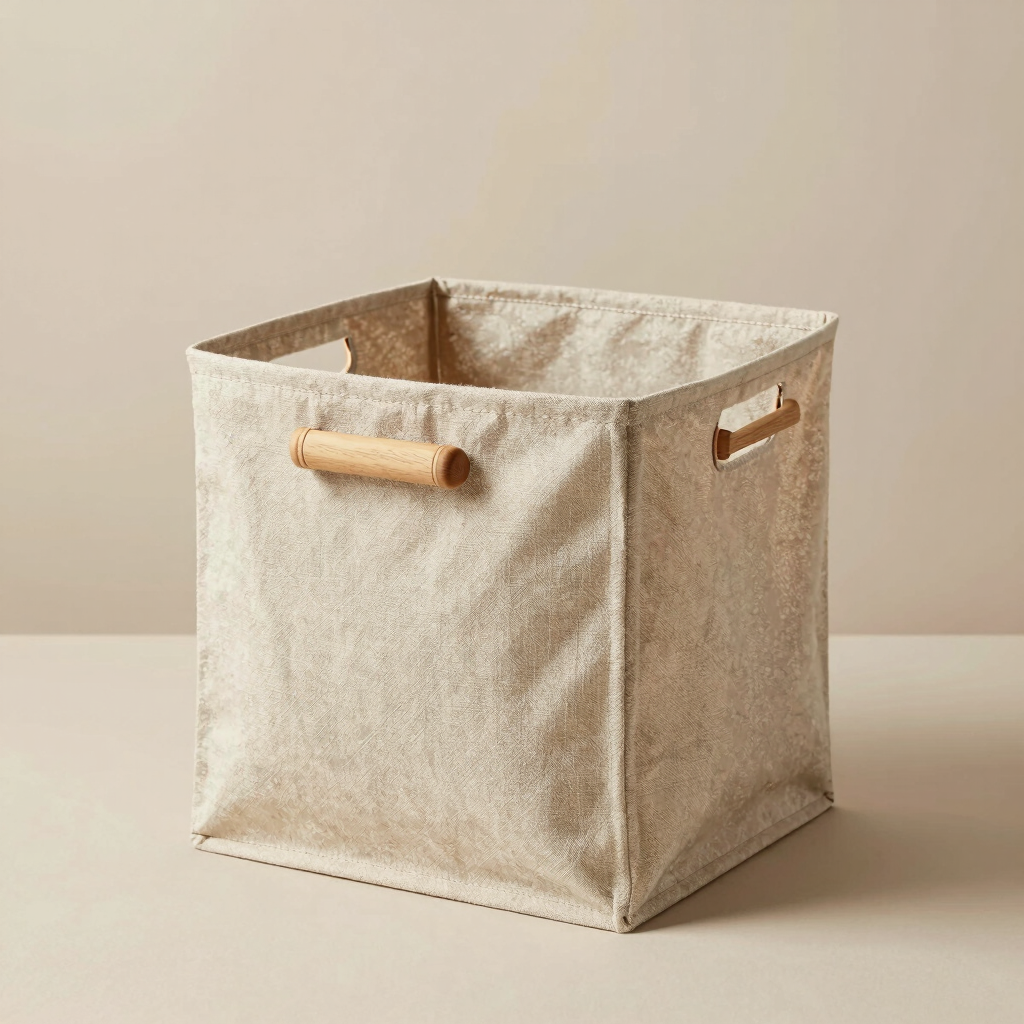 Foldable Linen Fabric Storage Bin