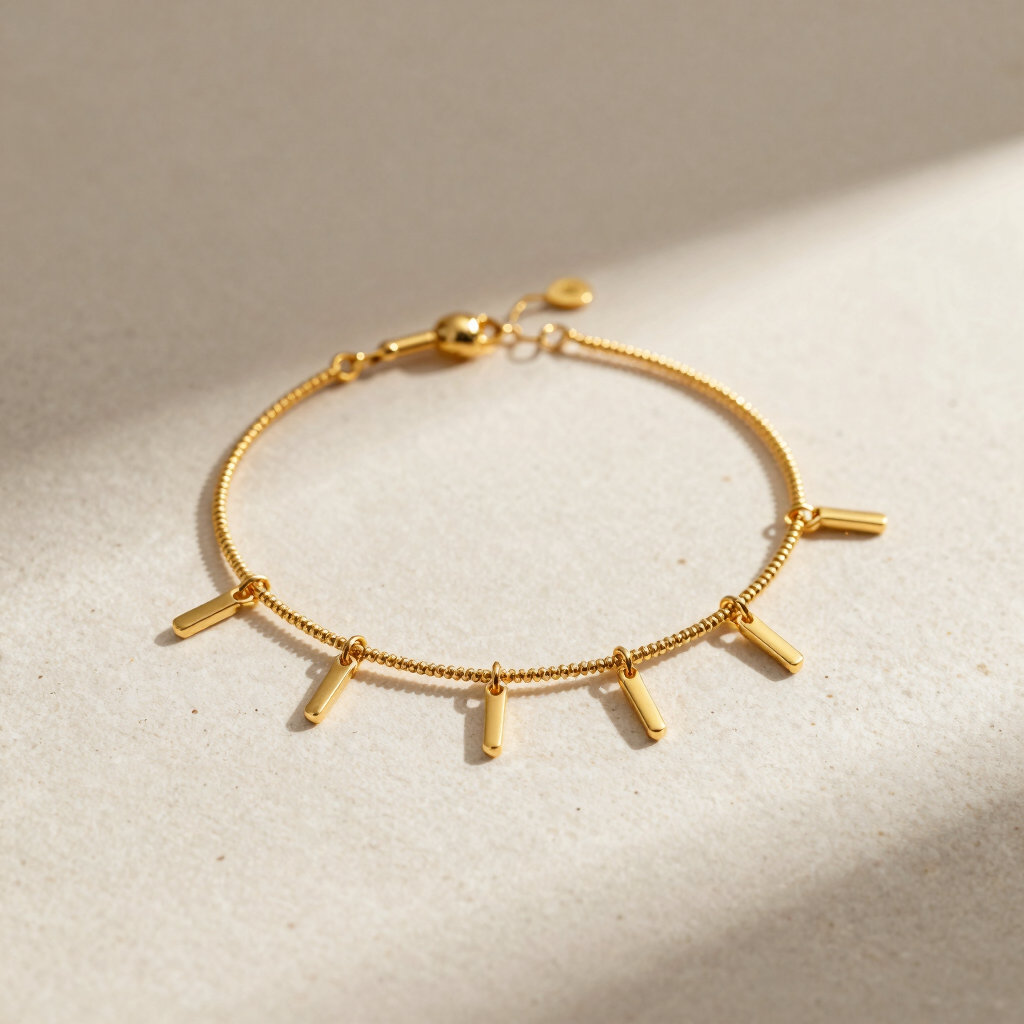 Solene Bar Drop Anklet