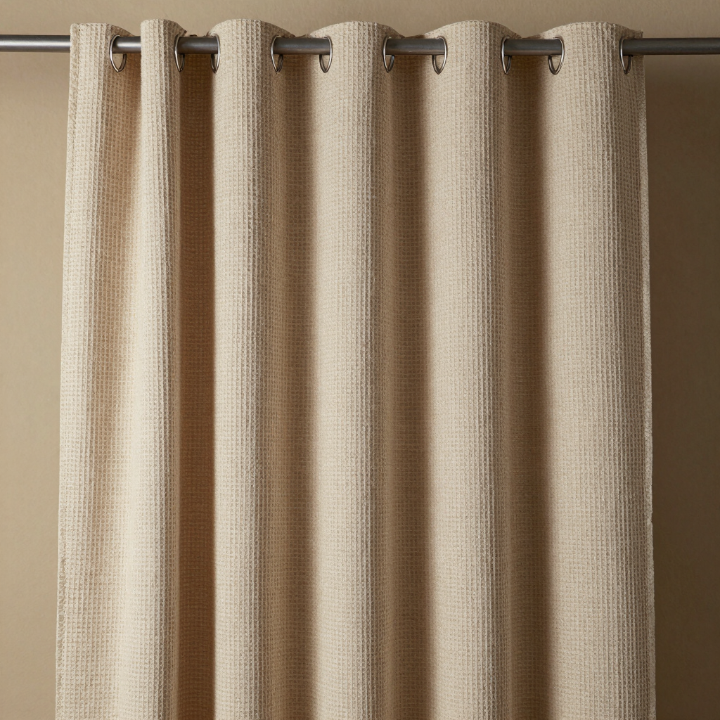 Oatmeal Waffle Shower Curtain