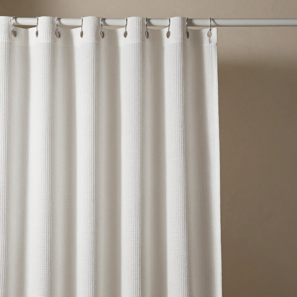 Plaster Waffle Shower Curtain