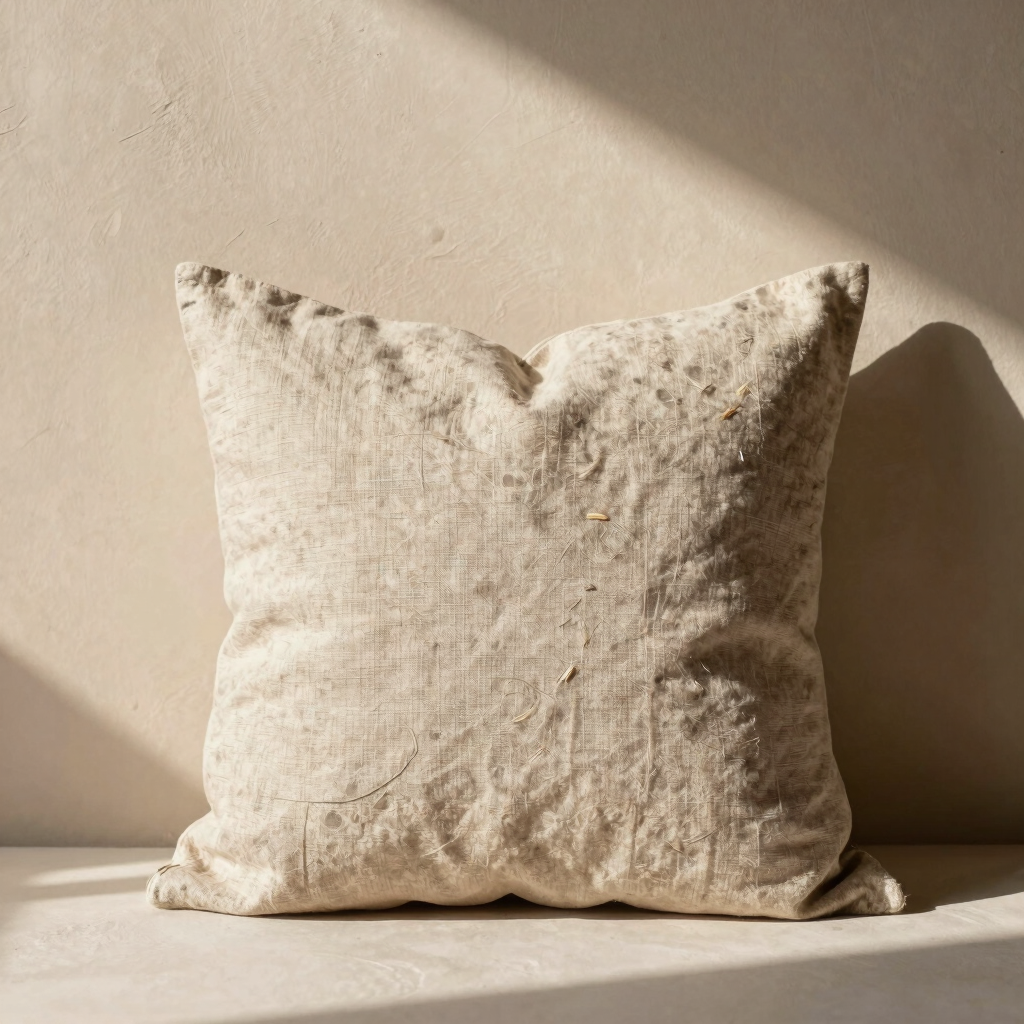 Raw Linen Pillow Cover