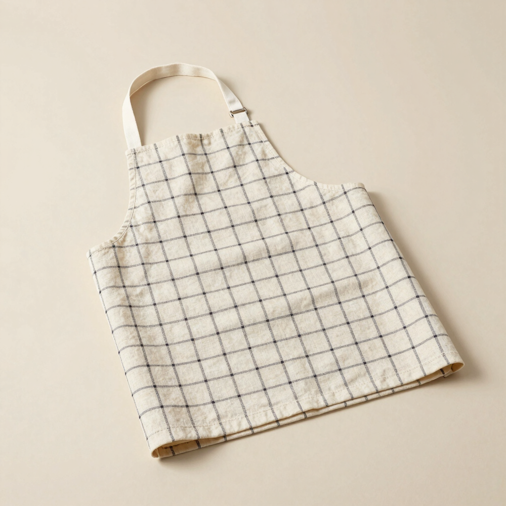 Linen Grid Apron