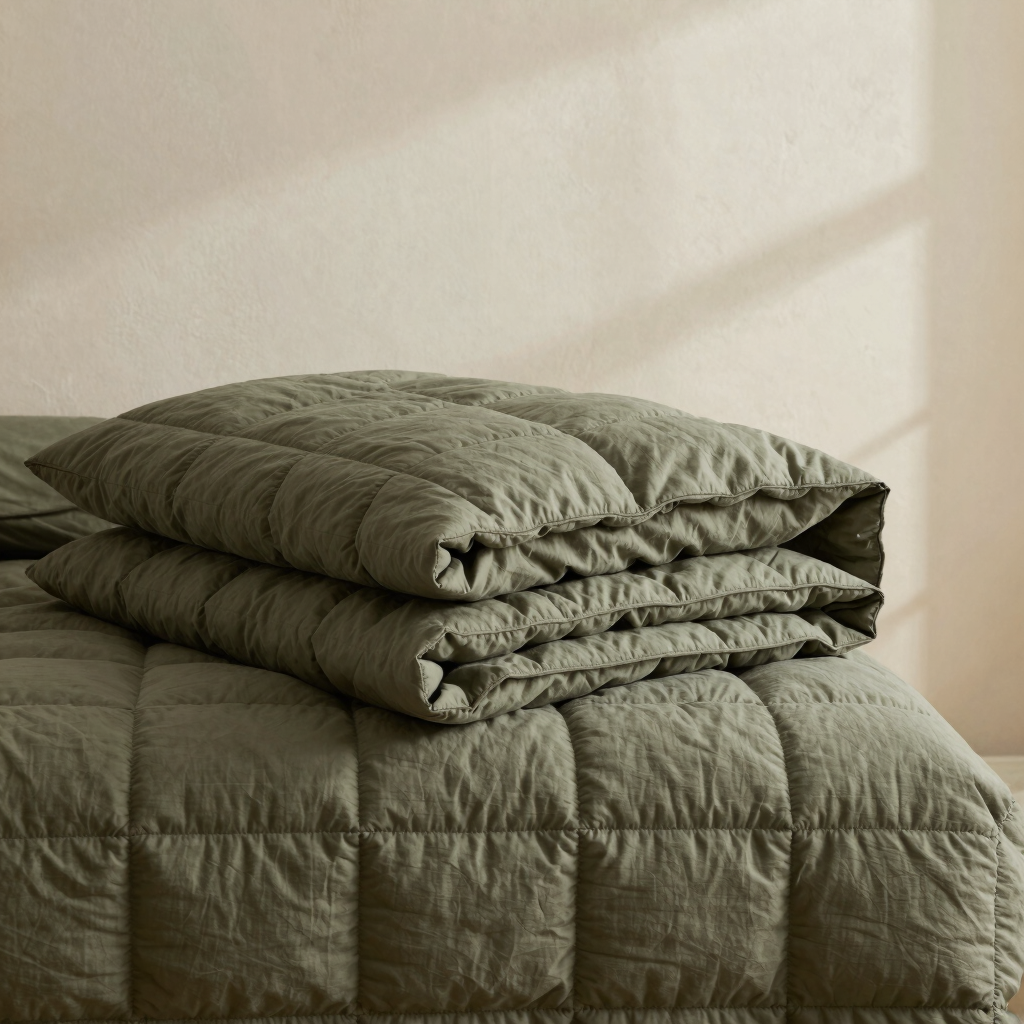 Crinkled Cotton Bed Quilt