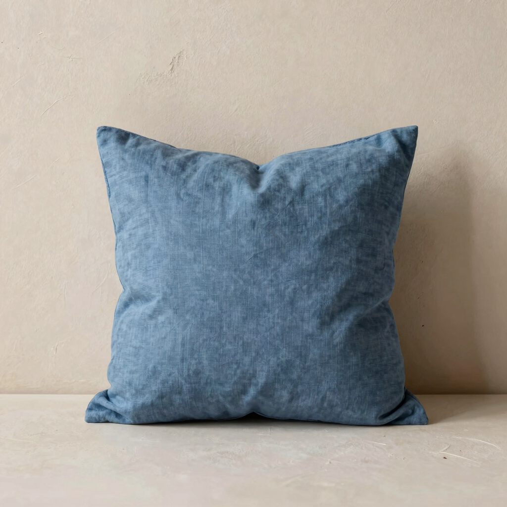 Indigo Dyed Linen Pillow