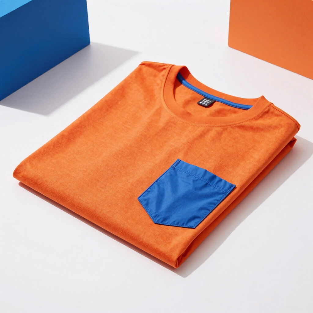 Vivid Orange Pocket Tee