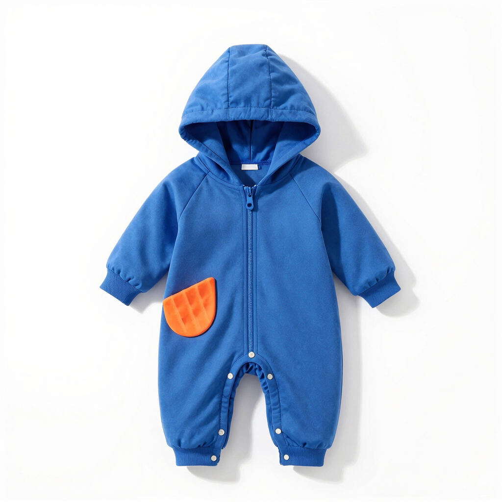 Electric Blue Hooded Romper