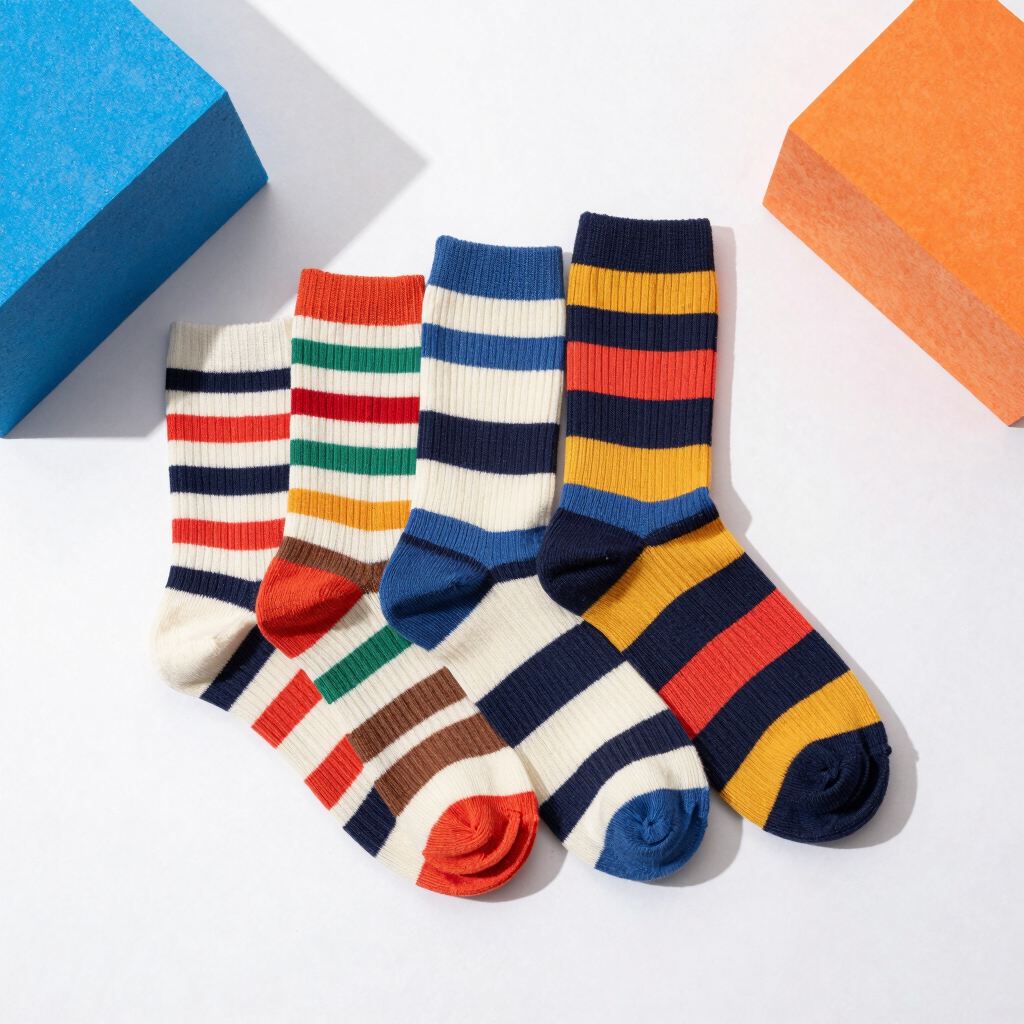 Bold Stripe Crew Socks Trio