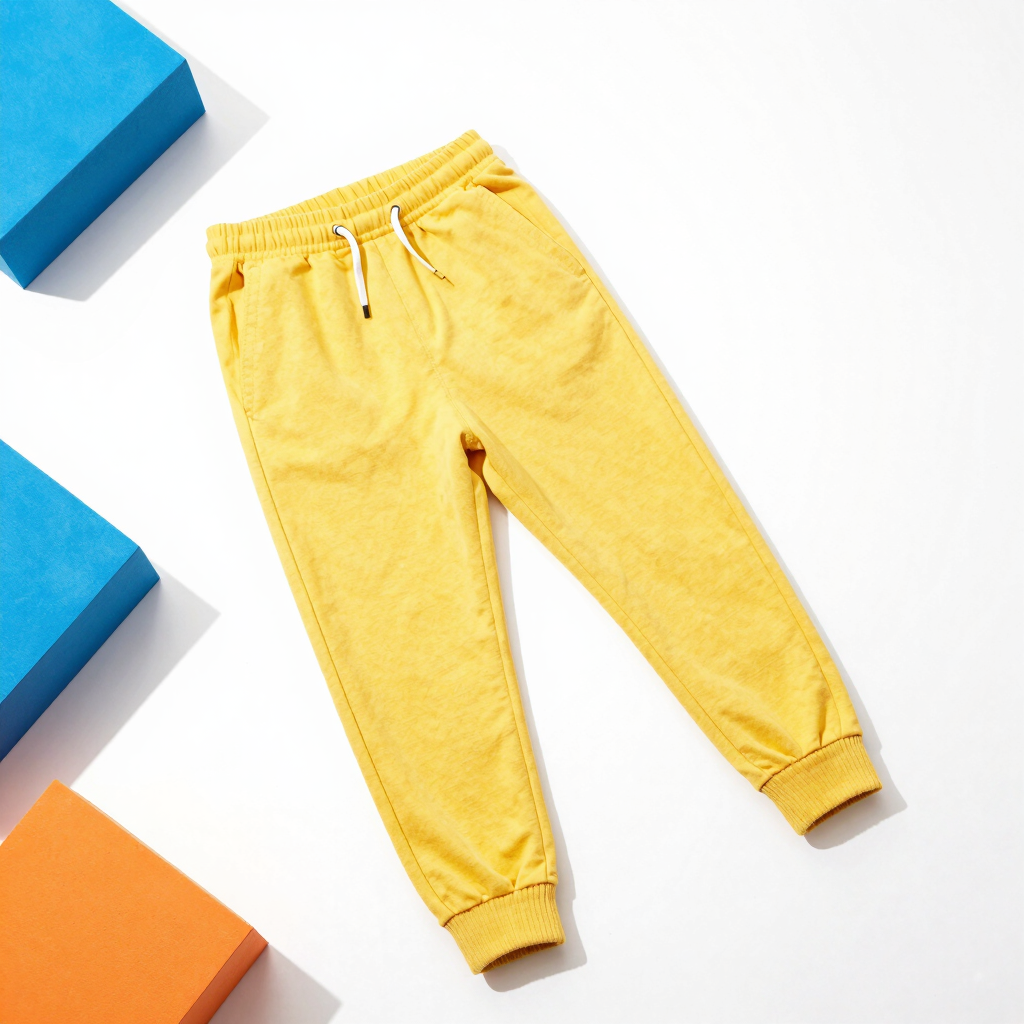 Sunny Yellow Canvas Joggers