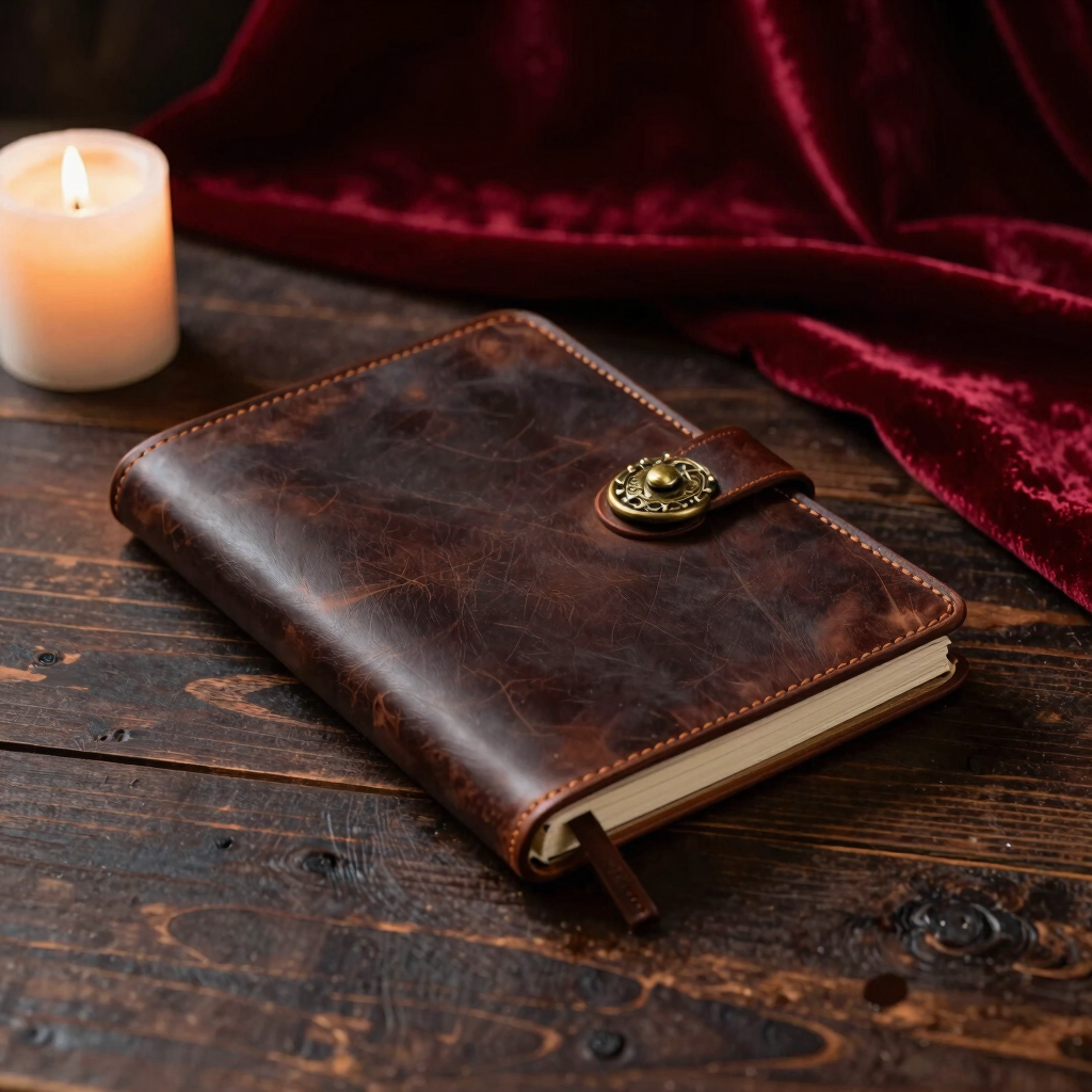 Cuaderno Gótico de Piel Envejecida