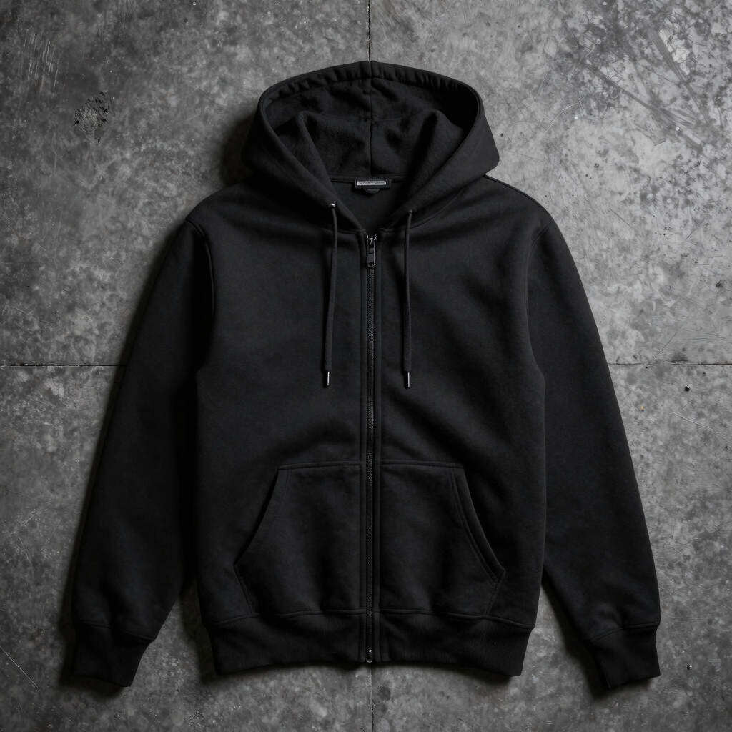 Carbon Black Zip Hoodie