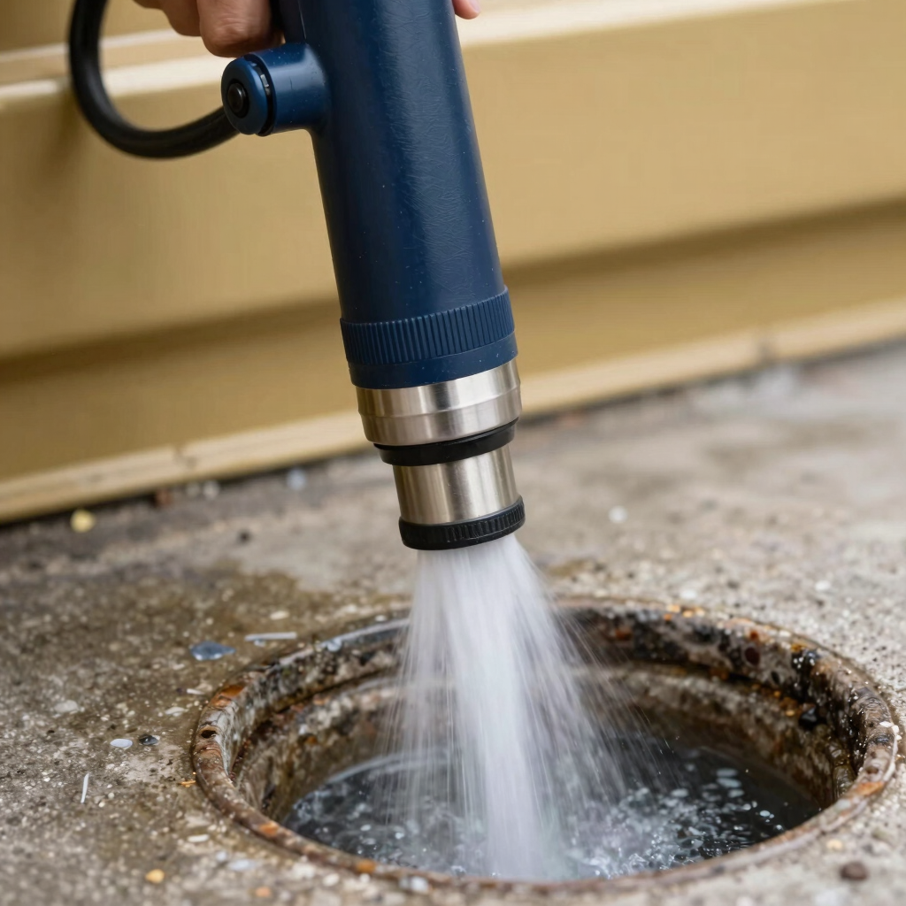 High-Pressure Drain Jetting