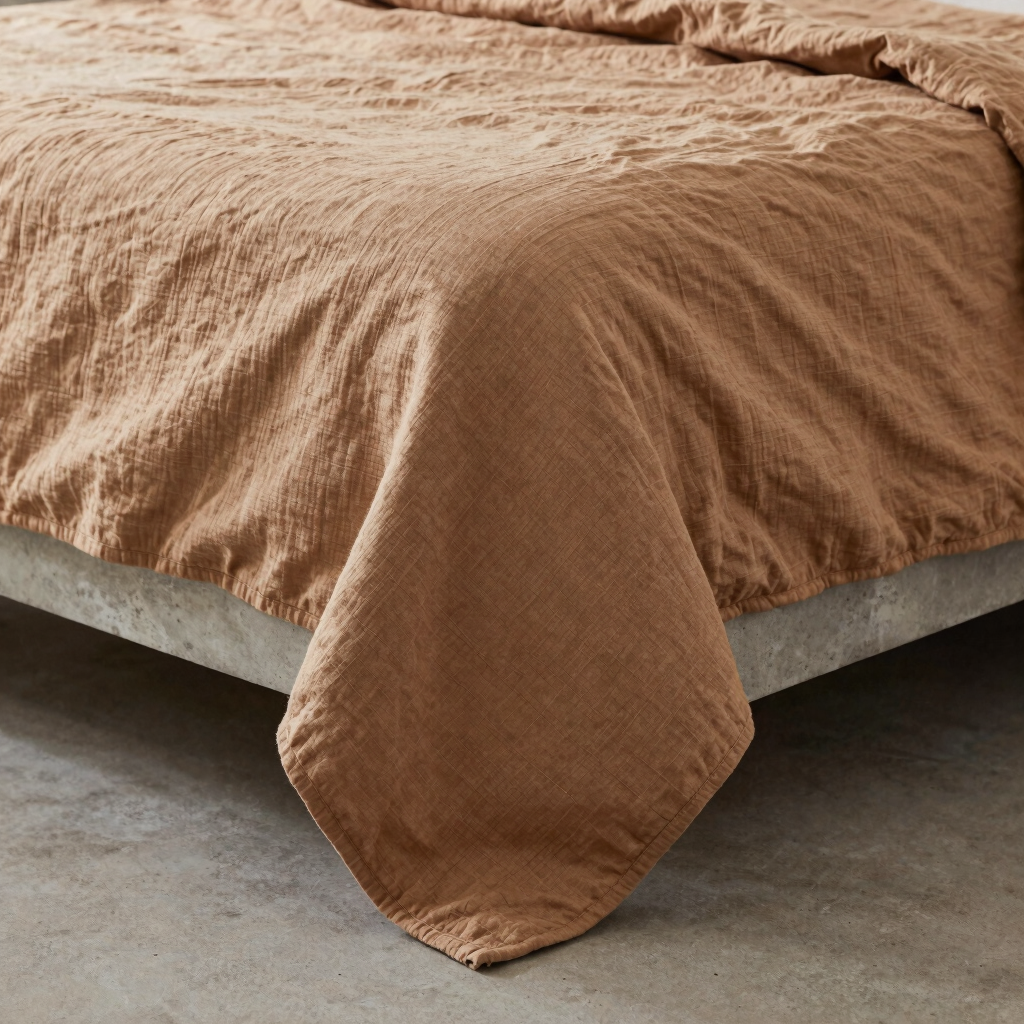 Clay Linen Bed Quilt