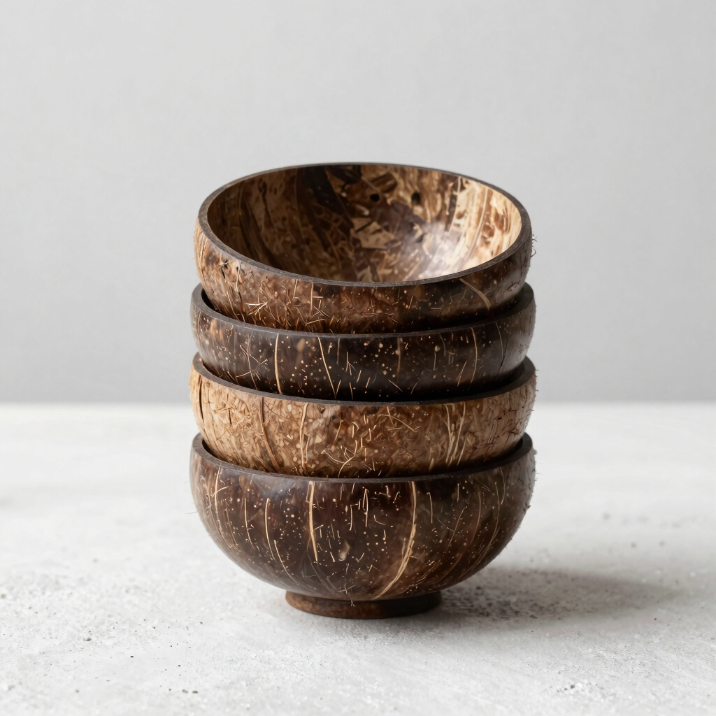Handcrafted Natural Coconut Shell Bowls