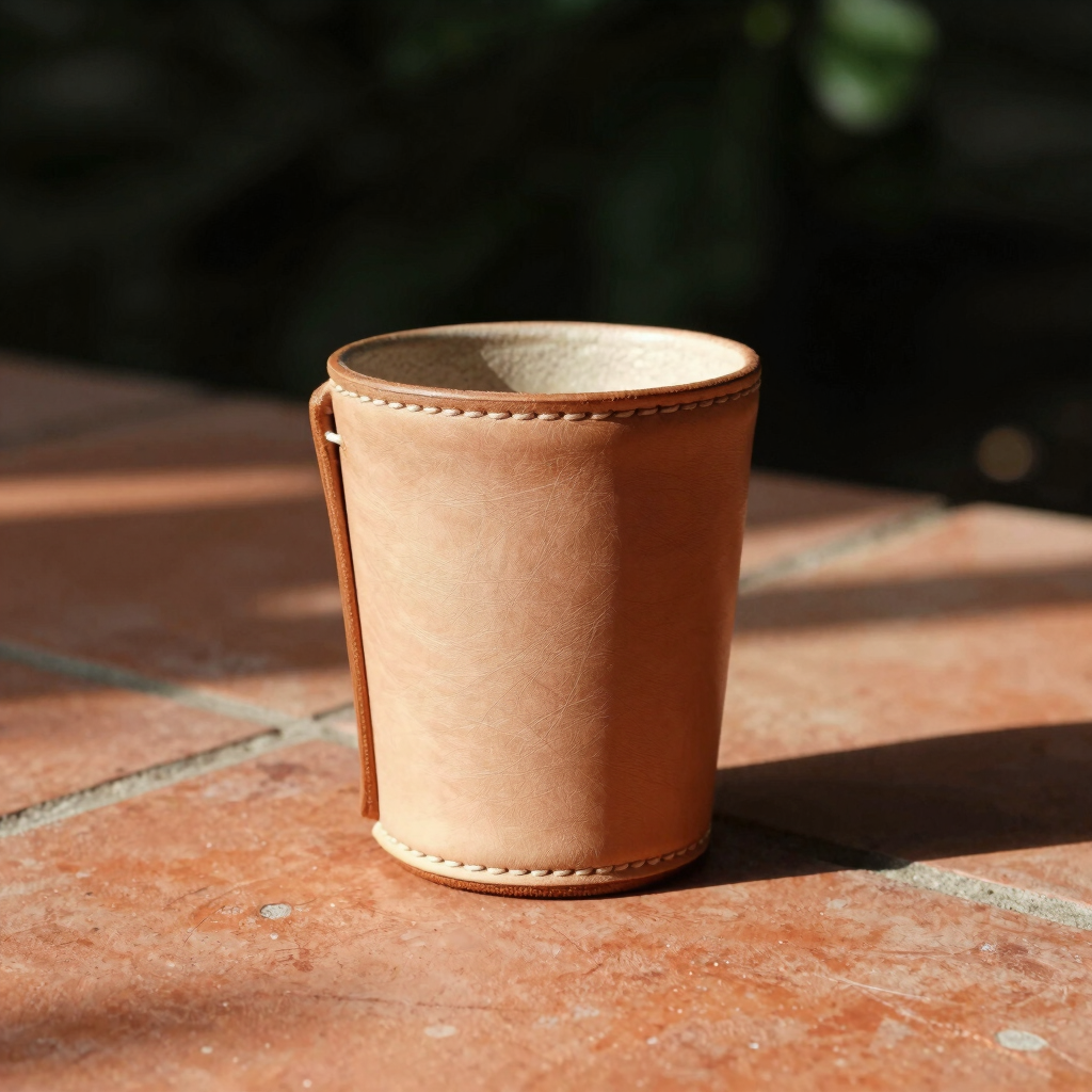 Mate Torpedo de Cuero Crudo