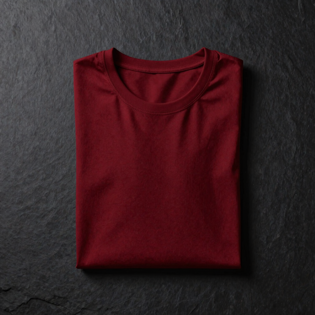The Asymmetric Oxblood Jersey Tee