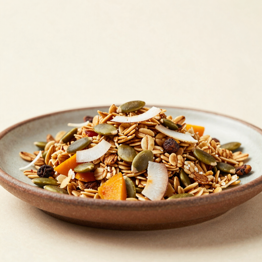 Granola Artesanal de Sementes e Coco