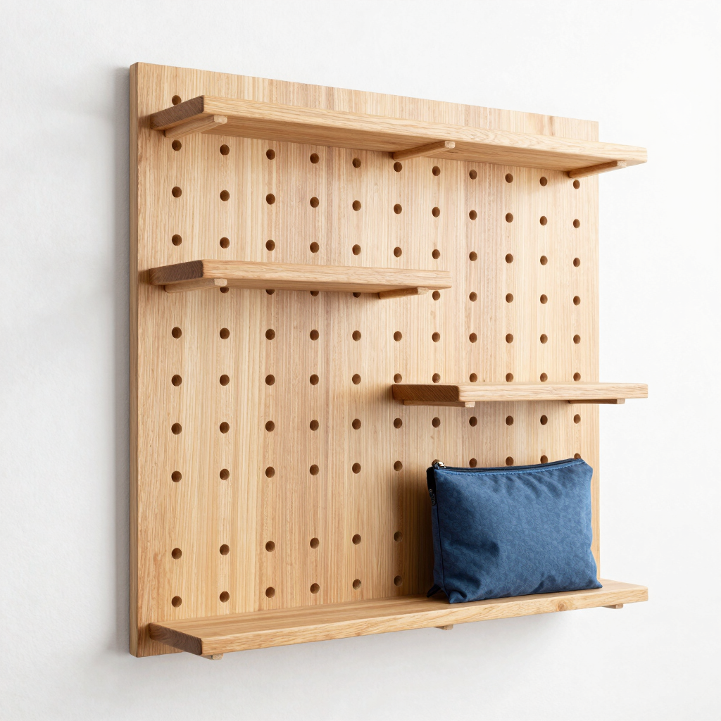 Gridline Pegboard Wall Storage Shelf