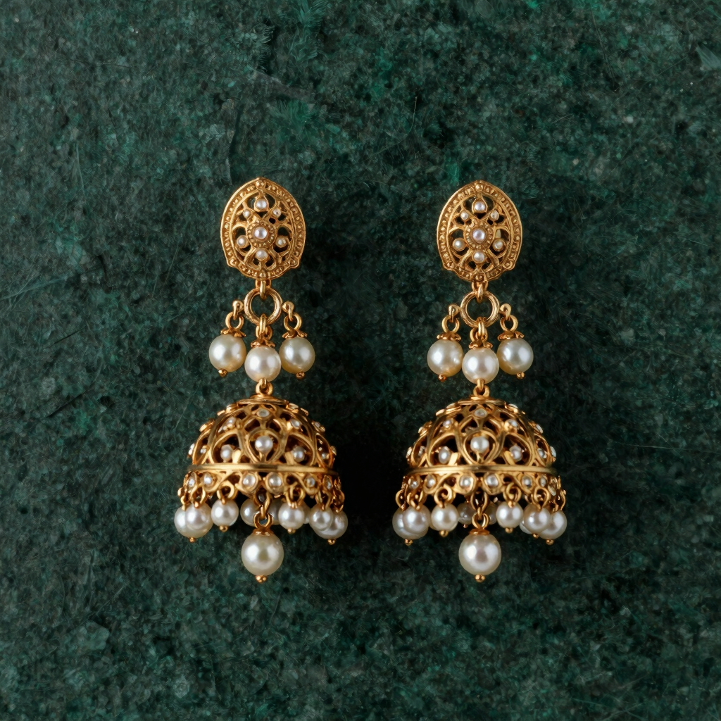 Nazaakat Pearl Jhumkas