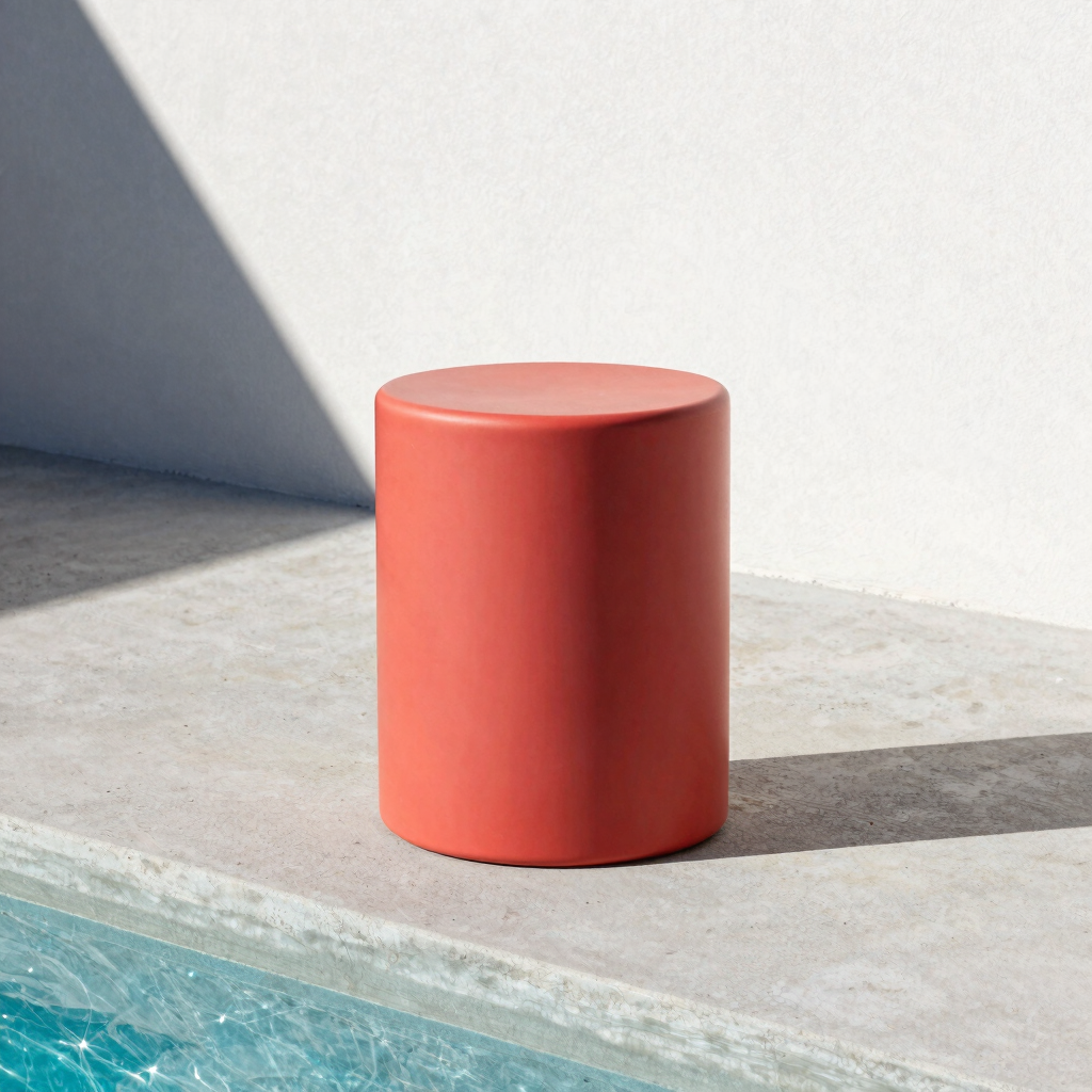 Mono Block Stackable Stool in Coral