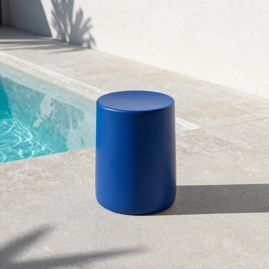 Mono Block Stackable Stool in Cobalt