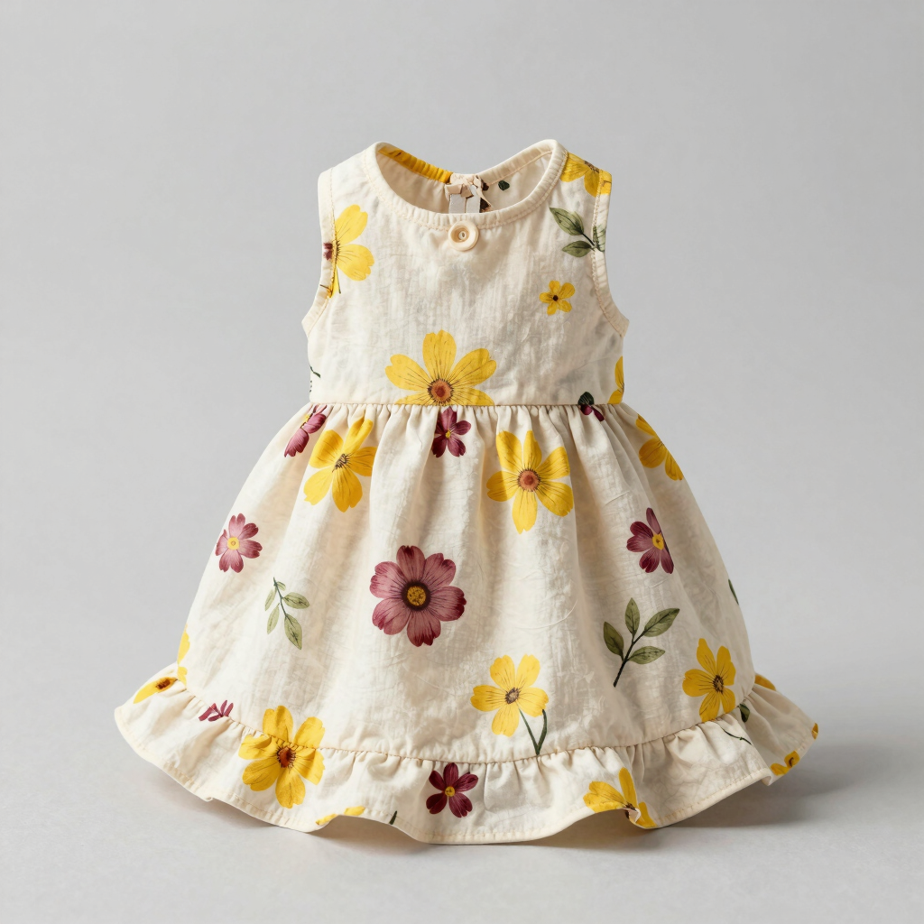 Vestido Floreado de Algodón