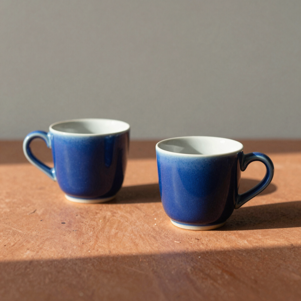 Saturated Cobalt Espresso Cup Duo