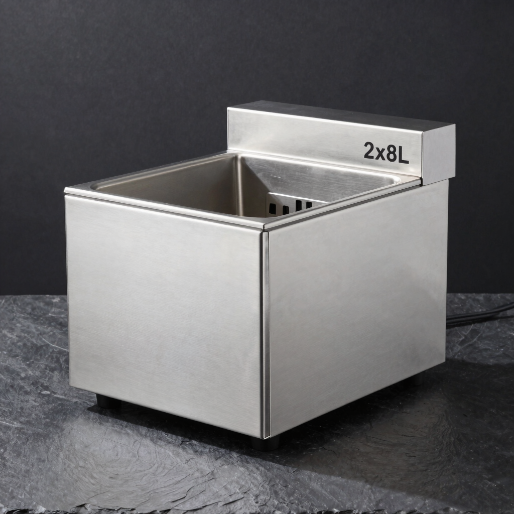 Electric Double Tank Countertop Fryer 2x8L