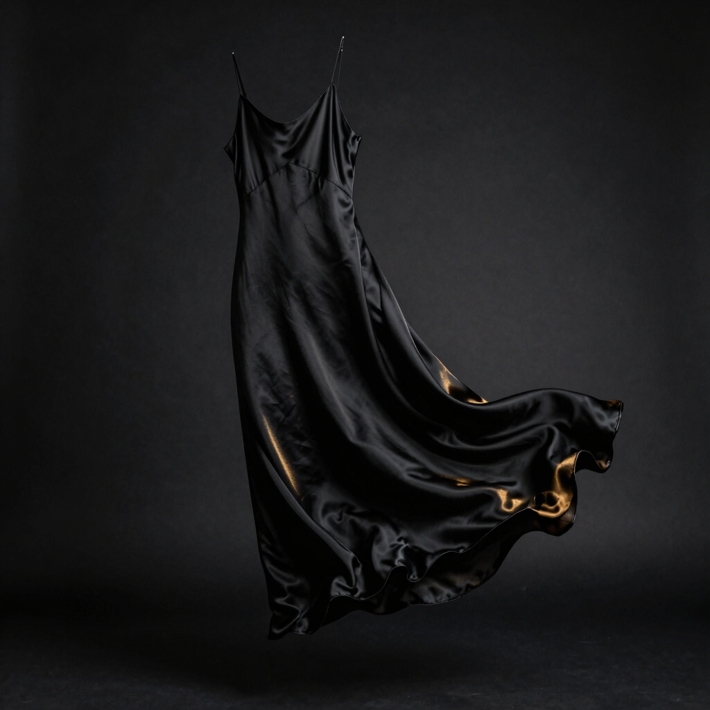 Vestido Slip de Seda Noir