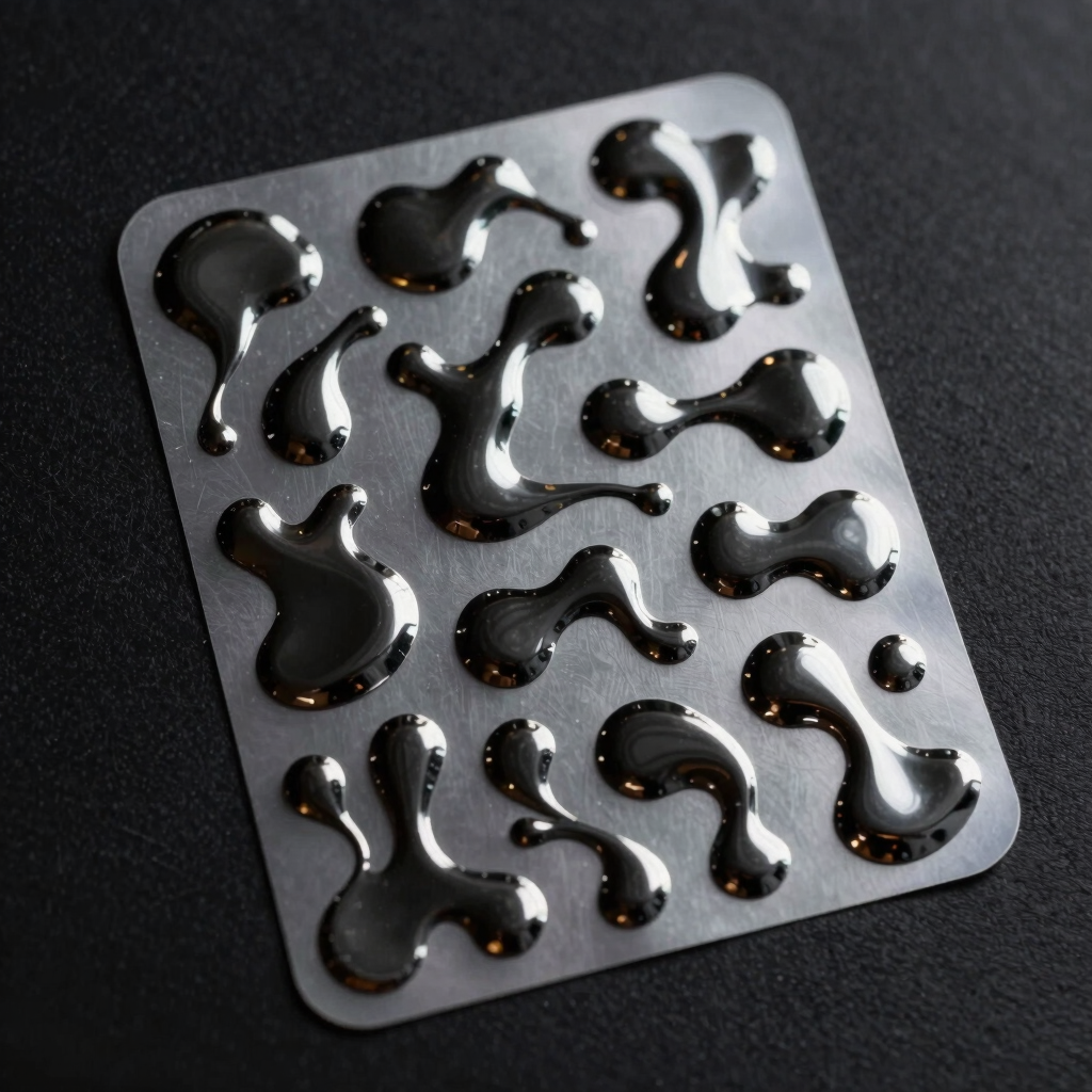 Melted Void 3D Chrome Stickers