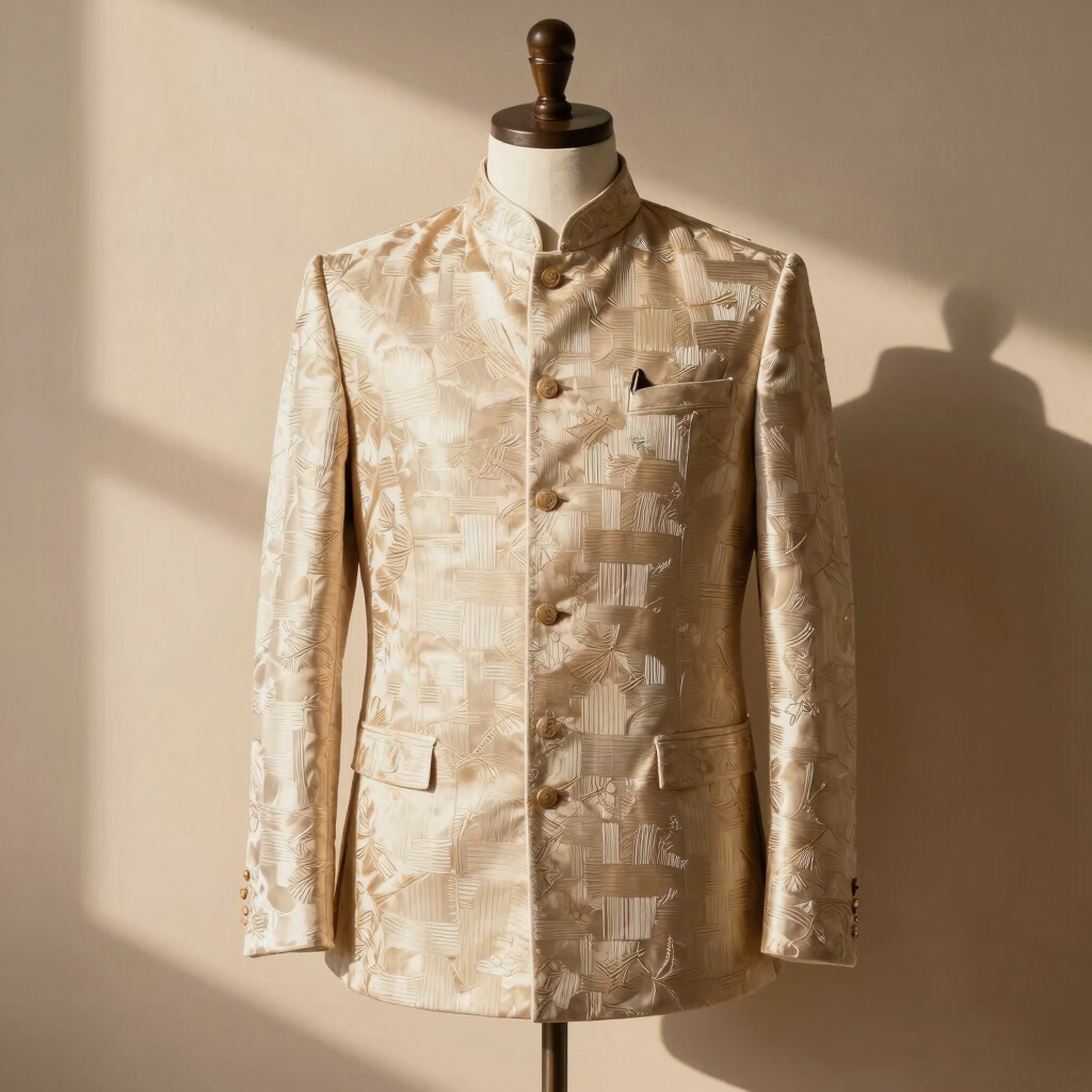 Imperial Champagne Brocade Jacket