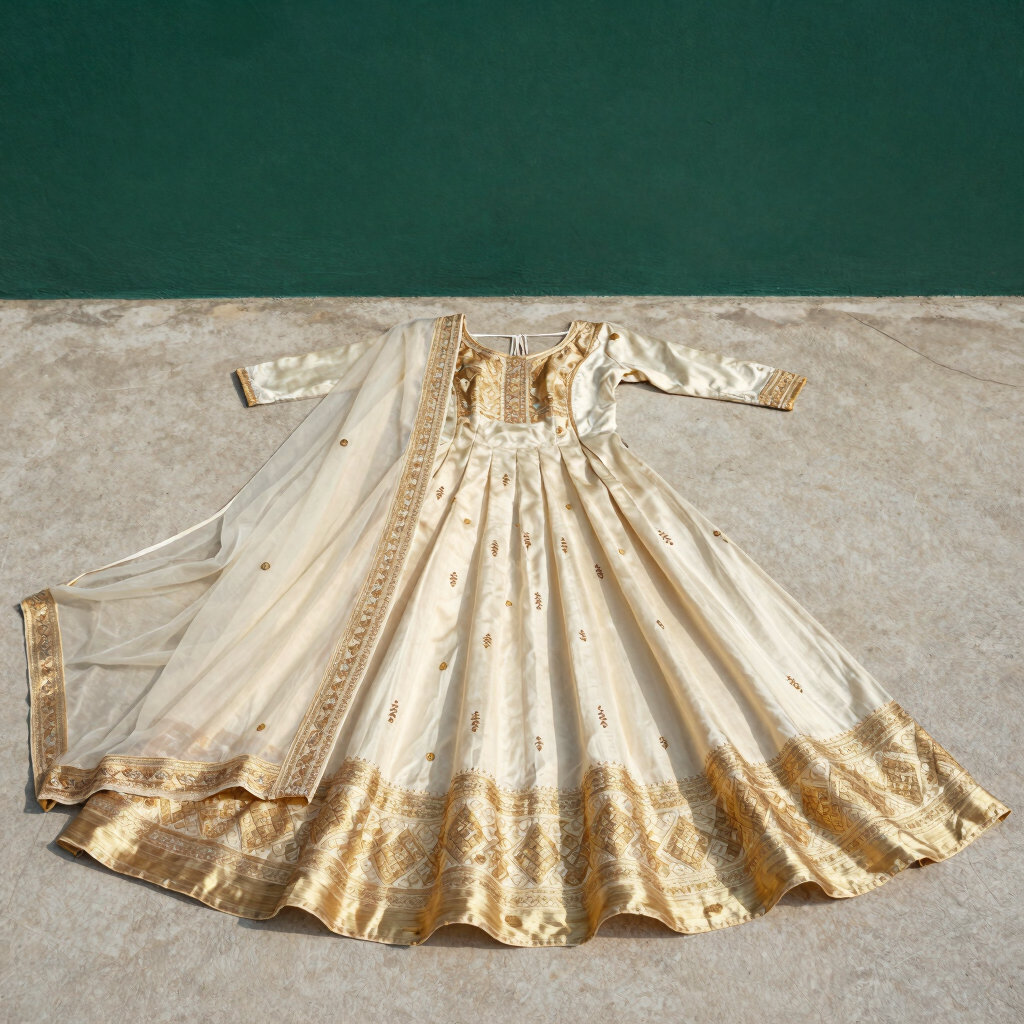 Chanderi Silk Anarkali Set