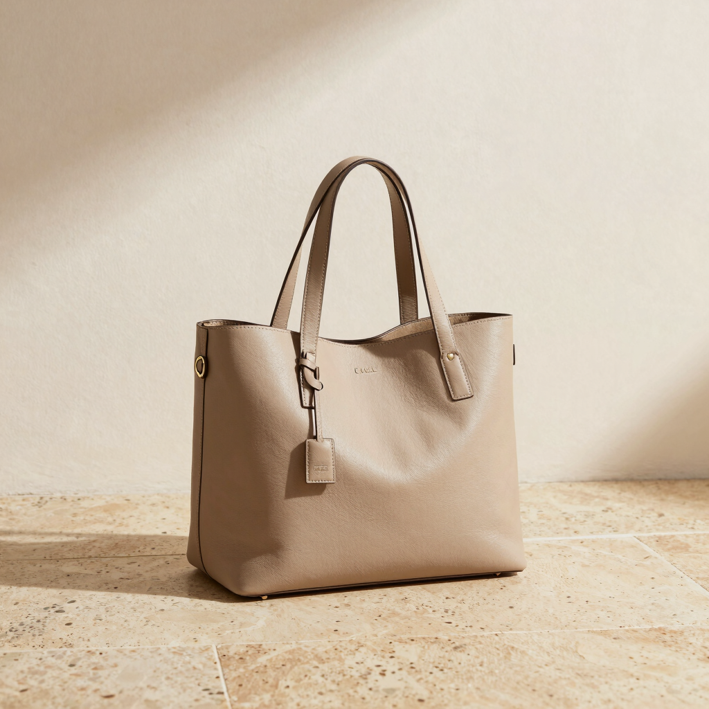 Sand Nappa Leather Tote