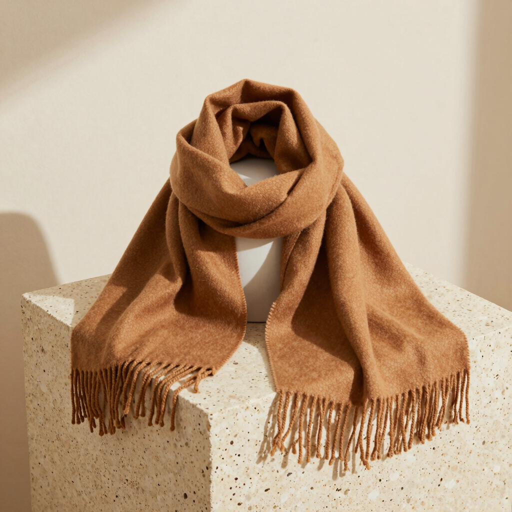 Caramel Cashmere Travel Scarf