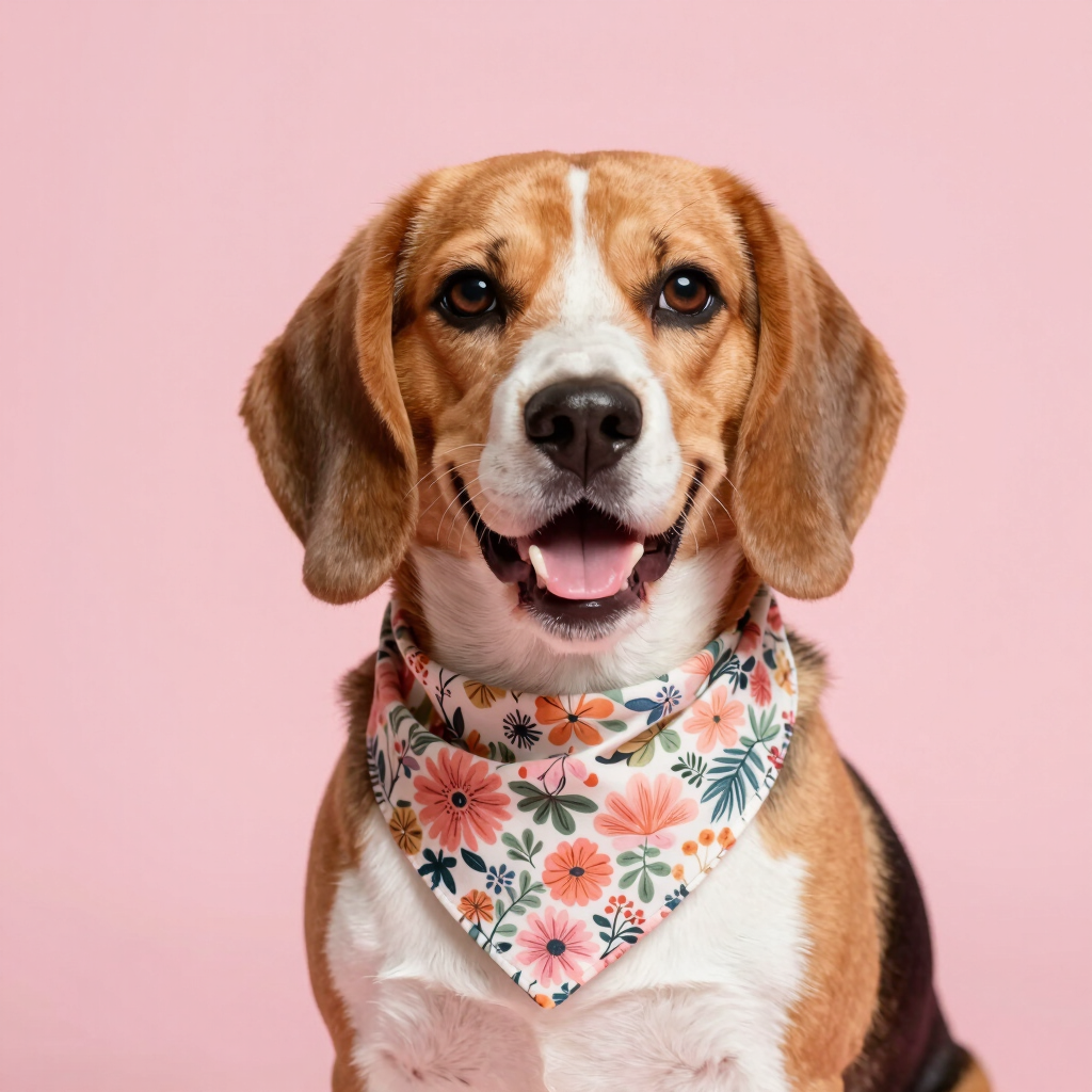 Bandana Reversible Flores y Lunares