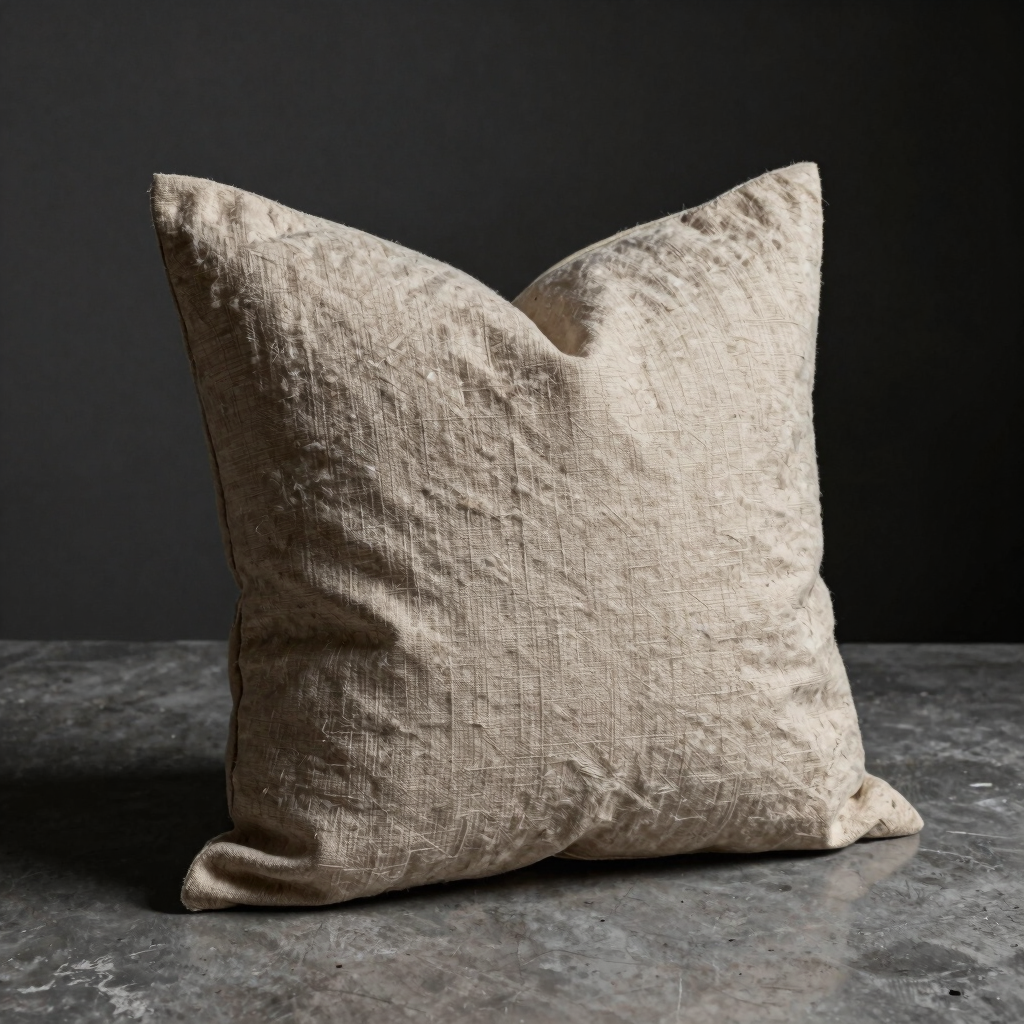Raw Flax Silk Pillow Cover