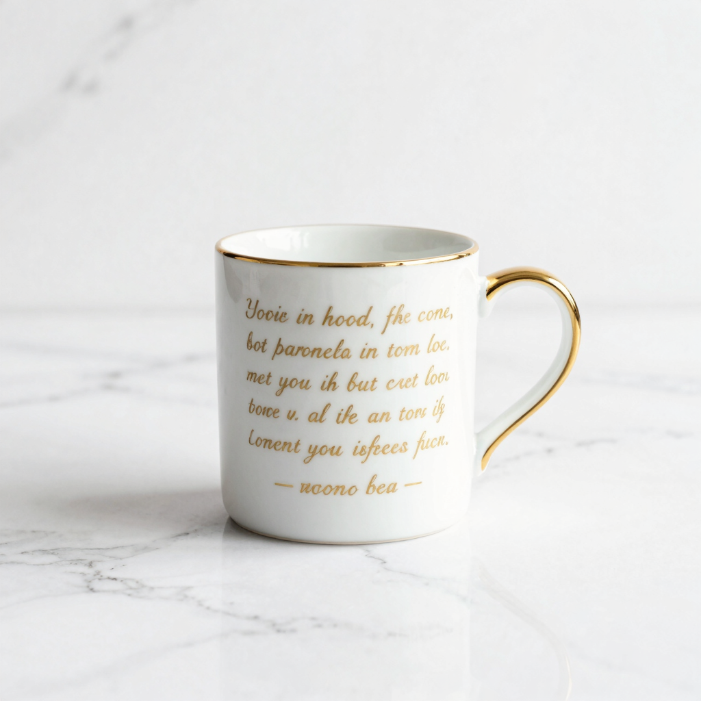 Caneca de Porcelana Personalizada Gold