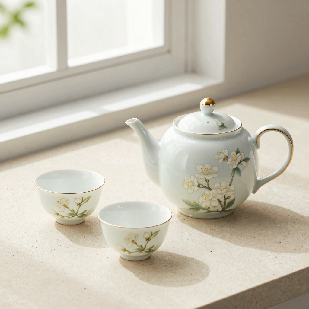 Set Cangkir Teh Klasik Melati