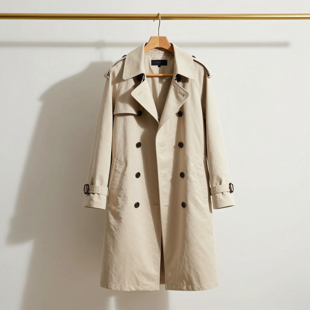 Architectural Wool Trench Coat