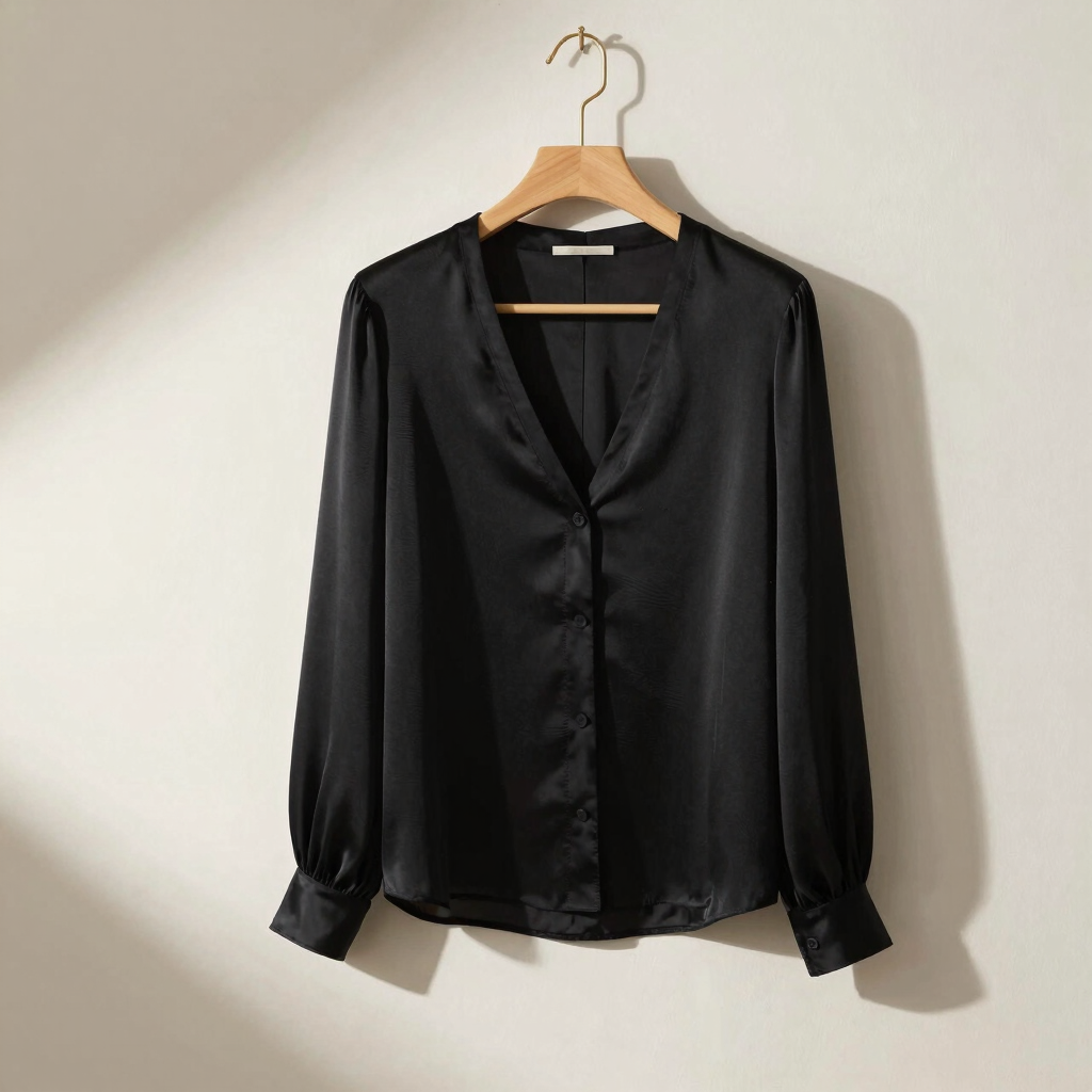 Eclipse Cutout Silk Blouse