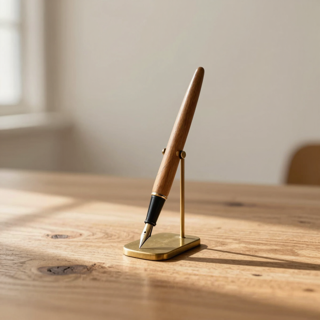 Classic Oak Dip Pen Holder